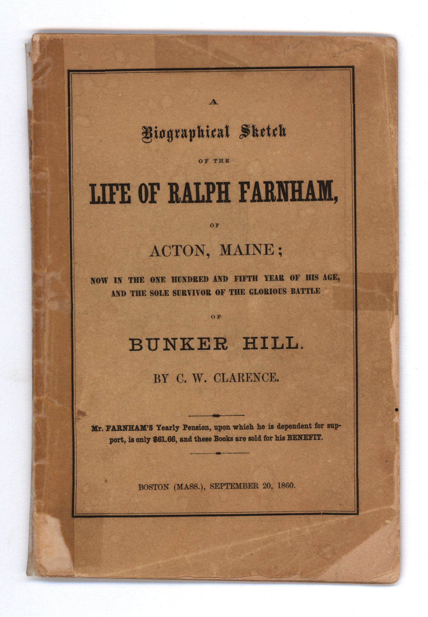 A Biographical Sketch of the Life of Ralph Farnham, of Acton, Maine ...