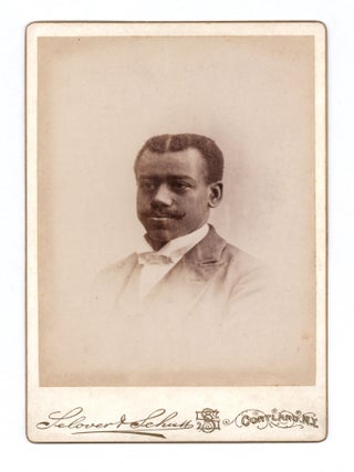 Item #10055 Inscribed cabinet card portrait of Rev. Abraham Lincoln DeMond. Rev. Abraham Lincoln...