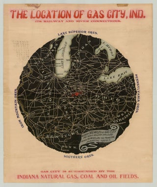 Item #10078 The Location of Gas City, Ind. Its Railway and River Connections