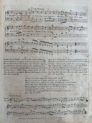 The Star Spangled Banner. Written During the Bombardment of Fort McHenry on the 12th & 13th Set. 1814.