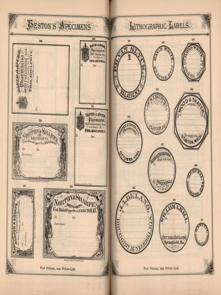 Heston’s Lithographic Specimens of Druggists’ Printing From the U. S. Label Printing Establishment David Heston, Proprietor.