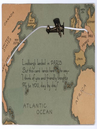Item #10190 Lindbergh landed in PARIS But this card lands here to say&hellip;