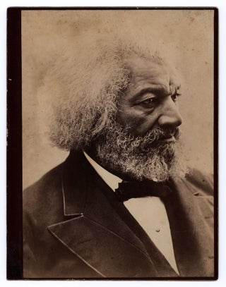 Item #10193 [A boudoir card photograph of Frederick Douglass, apparently enlarged from a cabinet...