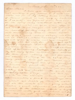 Item #10224 [Autograph letter, signed, by a future admiral describing his travels in Mexico with...