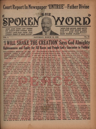 Item #10237 The &ldquo;Spoken Word.&rdquo; Vol. 1, Number 1 [to] Vol. 2, Number 26. Father Divine