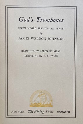 God’s Trombones : Seven Negro Sermons in Verse.