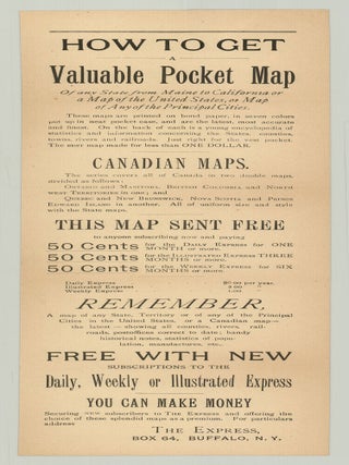 Item #10382 How to Get a Valuable Pocket Map of Any State From Maine to California of a Map of...