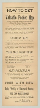Item #10382 How to Get a Valuable Pocket Map of Any State From Maine to California of a Map of...