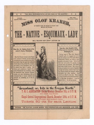 Item #10398 &ldquo;The Only Representative of Her Race in the Country.&rdquo; Miss Olof Krarer, 31 Years...