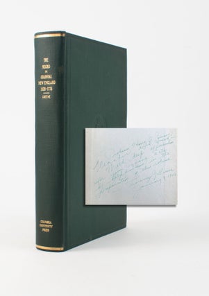 Item #10410 The Negro in Colonial New England 1620–1776. Lorenzo Johnston Greene