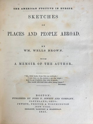The American Fugitive in Europe. Sketches of Places and People Abroad.