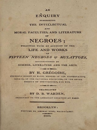 Item #10446 An Enquiry Concerning the Intellectual and Moral Faculties, and Literature of...