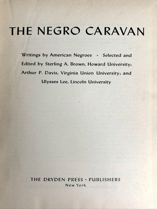 The Negro Caravan.