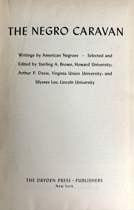 The Negro Caravan.