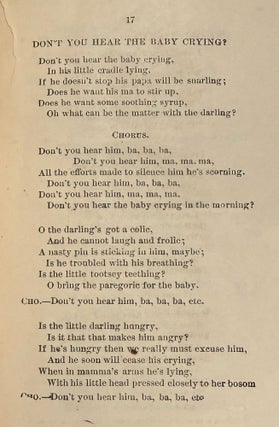 Sam Lucas’ Careful Man Songster.