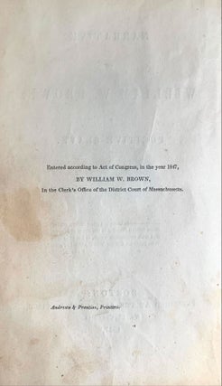 Narrative of William W. Brown, a Fugitive Slave.