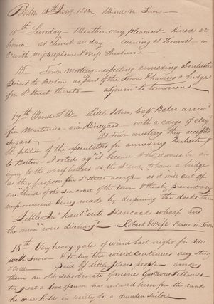 Item #2100 [Manuscript Journal of a Boston Merchant]. Ralph Haskins