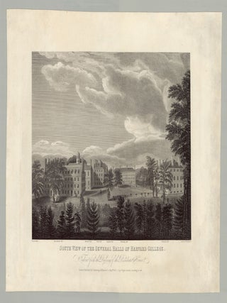 Item #2236 South View of the Several Halls of Harvard College. Taken from the Balcony of the...