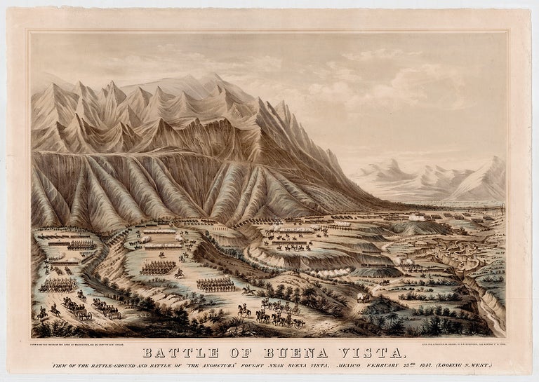 Item #2630 Battle of Buena Vista. View of the Battle-Ground of “The Angostura” Fought Near Buena Vista, Mexico February 23rd. 1847. Frances Flora Bond after Joseph Horace Eaton Palmer, Fanny.