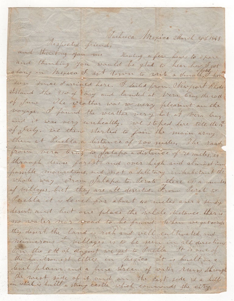 Item #2804 [Mexican-American War Letter from the Field]. Isaac Grace.