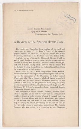 Item #2823 A Review of the Spotted Hawk Case