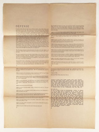 A Taliesin Square Paper : A Nonpolitical Voice From Our Democratic Minority. Square Paper Number 4, Defense.