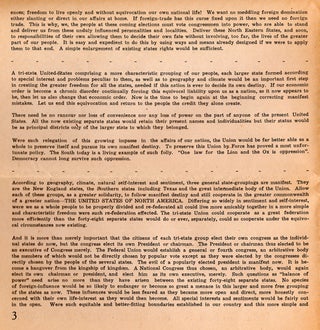A Taliesin Square Paper: Square Paper Number 6, Usonia, Usonia South and New England, Declaration of Independence... 1941.