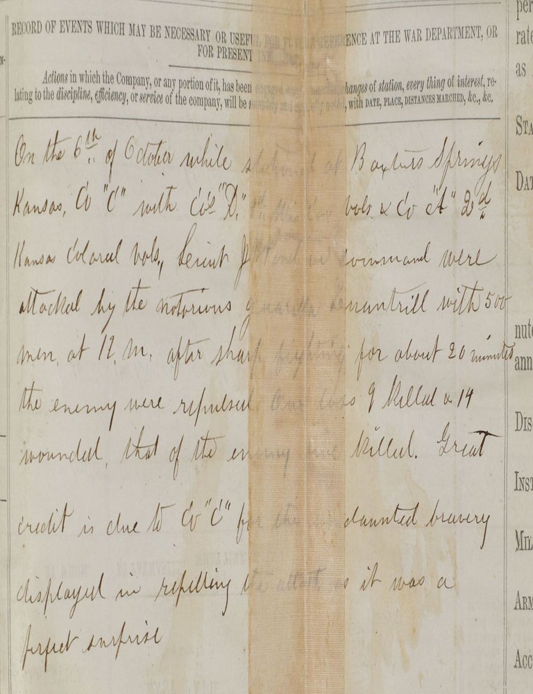 Item #2982 Muster Roll of Company C of the 3rd Wisconsin Volunteer Cavalry. James B. Pond.