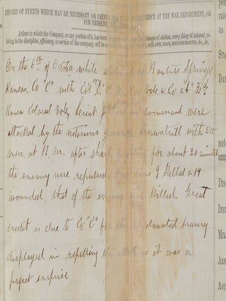 Item #2982 Muster Roll of Company C of the 3rd Wisconsin Volunteer Cavalry. James B. Pond