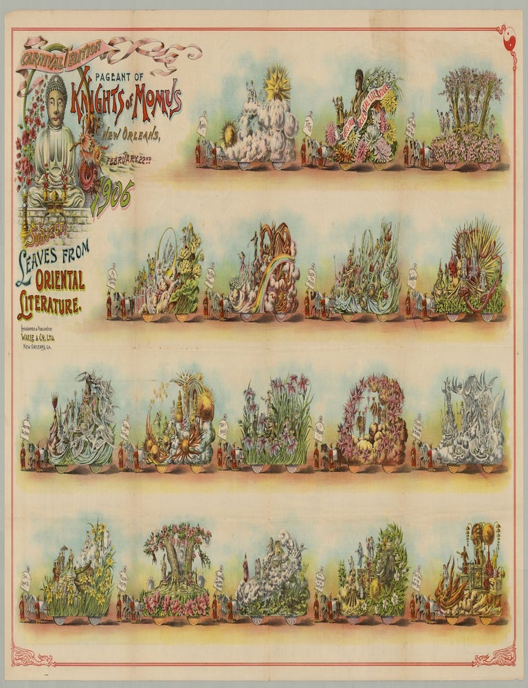 Item #3027 Carnival Edition Pageant of Knights of Momus New Orleans, February 22nd, 1906. Subject: Leaves From Oriental Literature. Walle, Co.