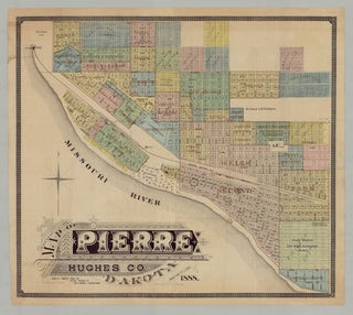Item #3053 Map of Pierre Hughes Co. Dakota. Carefully compiled from the official records by Wm....