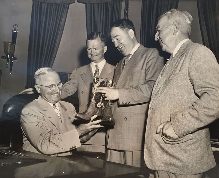 Item #3076 [President Harry Truman Receives a Gift of Cowboy Boots]. Harry Truman.