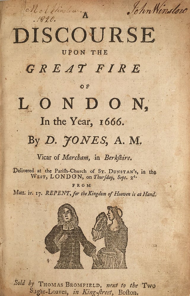 Item #3127 A Discourse Upon the Great Fire of London, in the Year, 1666. D. Jones.