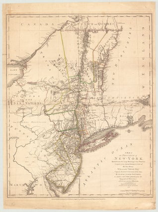 Item #3142 Map of the Province of New York. Claude Joseph Sauthier, B. Ratzer