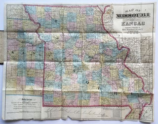 Item #3328 Map of Missouri and Kansas. Rufus Blanchard