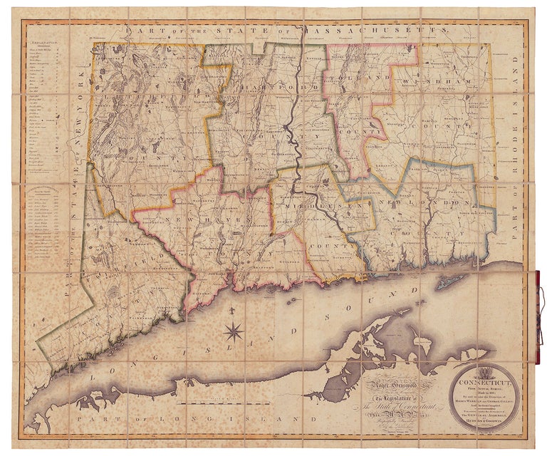 Item #3387 Connecticut, From Actual Survey, Made in 1811; By and under the Direction of, Moses Warren and George Gillet; And by them Compiled. Moses Warren, George Gillet.