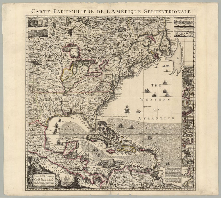 Item #3395 Carte Particuliere de l'Amerique Septentrionale. [Secondary title:] A Map of the British Empire in America with the French, Spanish and the Dutch Settlements Adjacent thereto by Hen. Popple at Amsterdam. Covens, Henry Mortier / Popple.