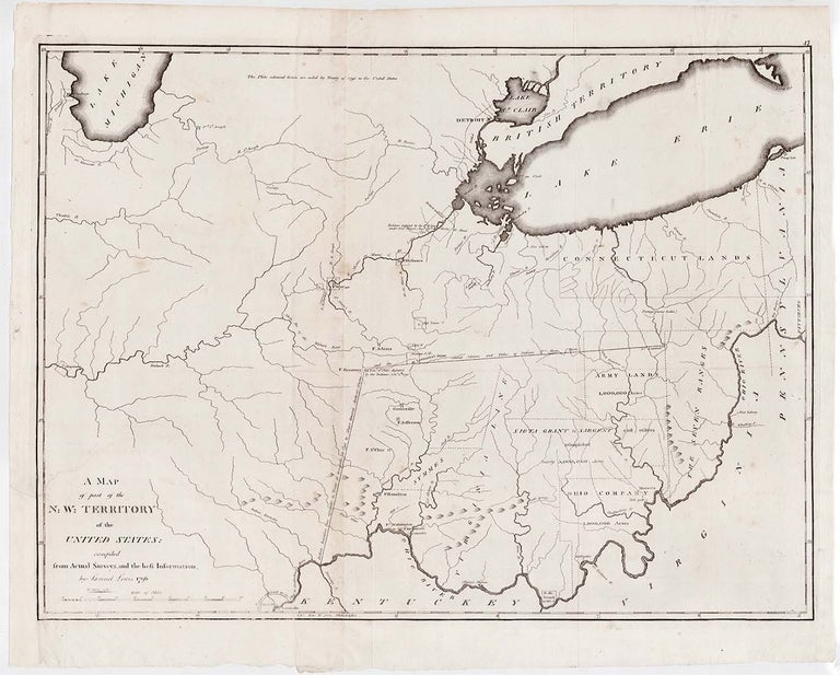 Item #3396 A Map of the N: W: Territory of the United States: compiled from actual surveys and the best information. Samuel Lewis.