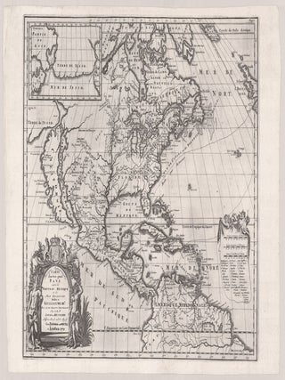 Item #3397 Amerique Septentrionalis Carte d’un trés grand Pays entre le Nouveau Mexique et la...