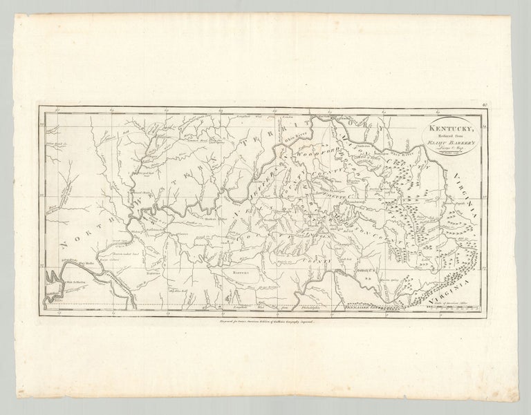 Item #3433 Kentucky, Reduced from Elihu Barker’s Large Map. Elihu Barker, engraver Barker, illiam.