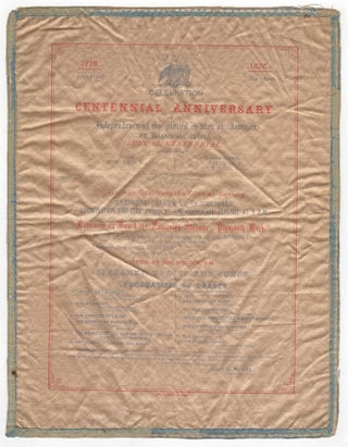 Item #3505 Celebration of the Centennial Anniversary of the Independence of the United States of...