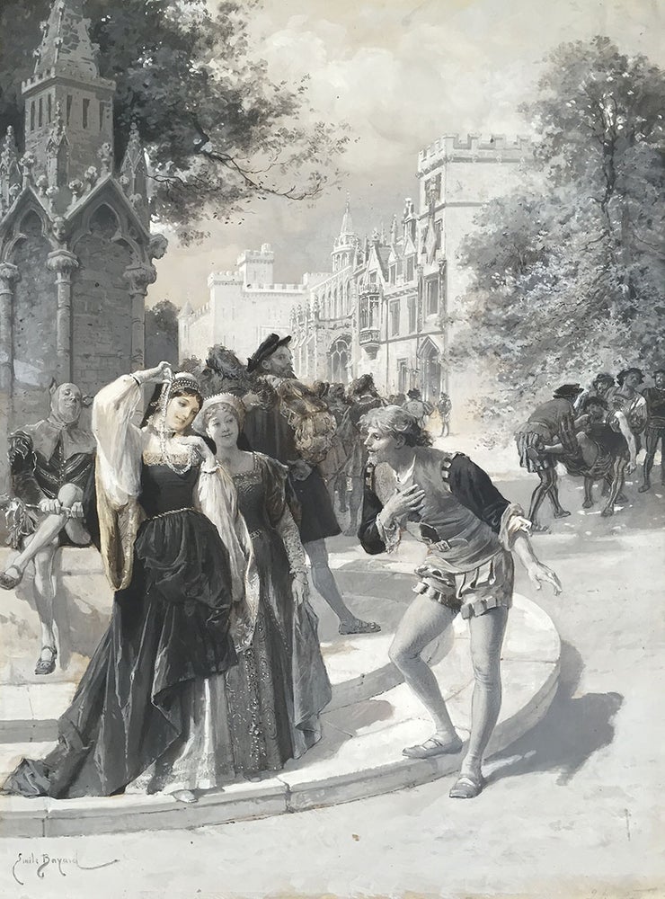Item #3507 [Rosalind Gives Orlando Her Necklace]. Émile-Antoine Bayard.