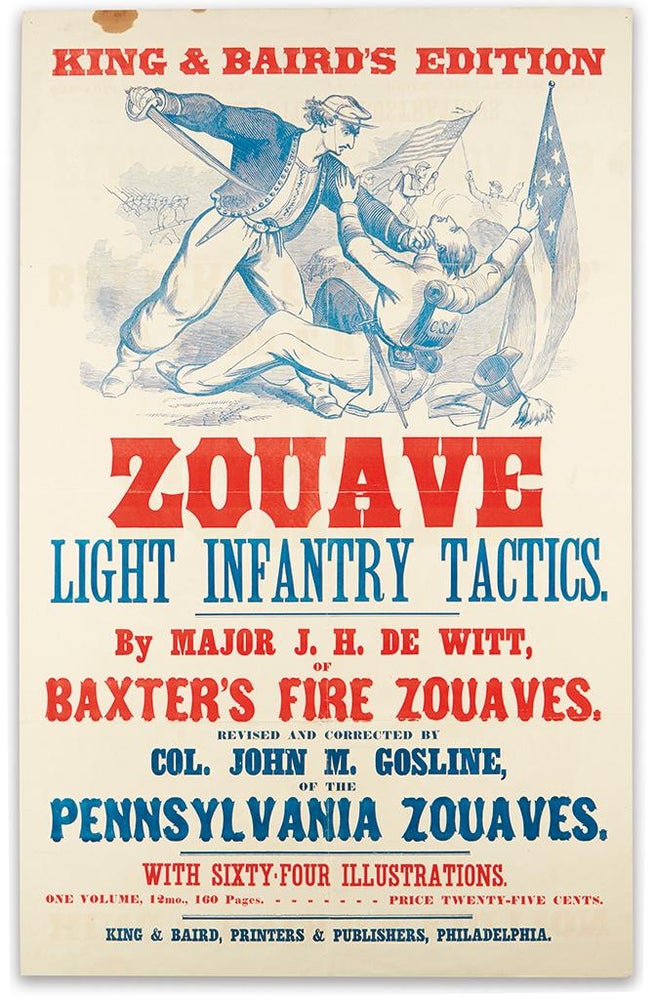 Item #3634 King & Baird’s Edition Zouave Light Infantry Tactics.
