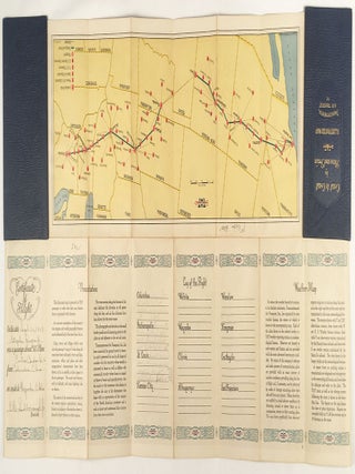 Illustrated Map of the Route of Transcontinental Air Transport, Inc. [Cover title: Coast to Coast by Plane and Train].