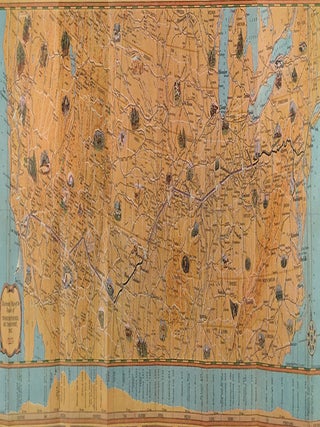 Illustrated Map of the Route of Transcontinental Air Transport, Inc. [Cover title: Coast to Coast by Plane and Train].