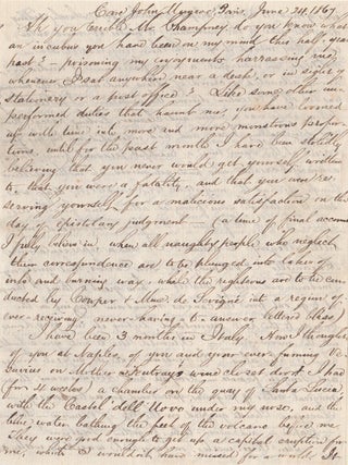 [Small archive of the family of artist Benjamin Champney, including a journal of a tour of Europe kept by his wife].