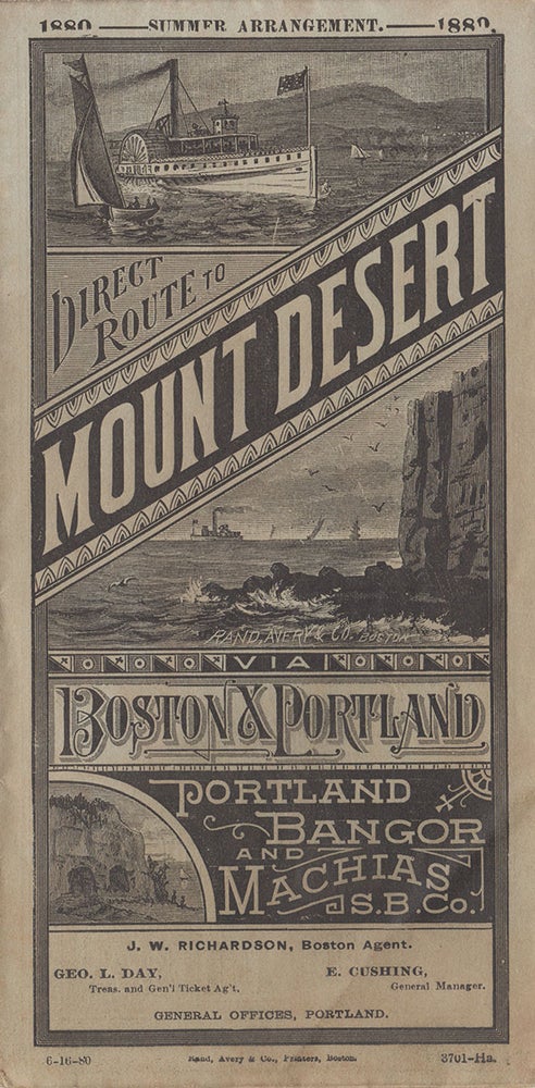 Item #4197 Direct Route to Mount Desert: Via Boston & Portland.