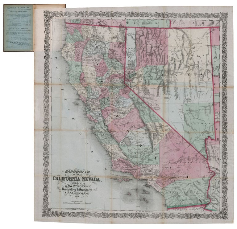 Item #4234 Bancroft’s Map of California and Nevada. H. H. Bancroft.