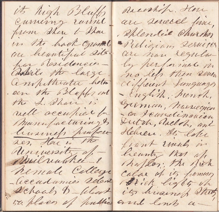 Item #4238 [1858 travel diary of an anonymous Bostonian.]