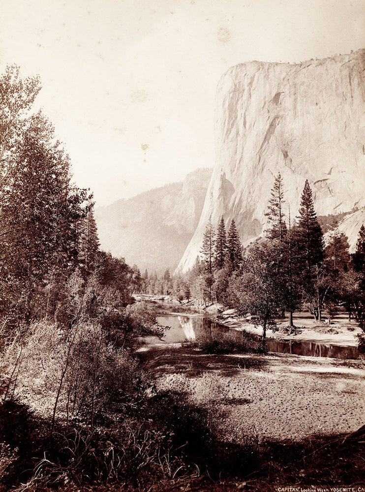 Item #4408 Capitan, Looking West. Yosemite, Cal. John Karl Hillers, photographer.
